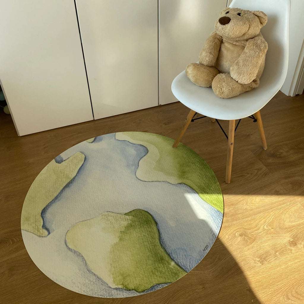 Alfombra vinílica planeta 95cm | resistente y lavable