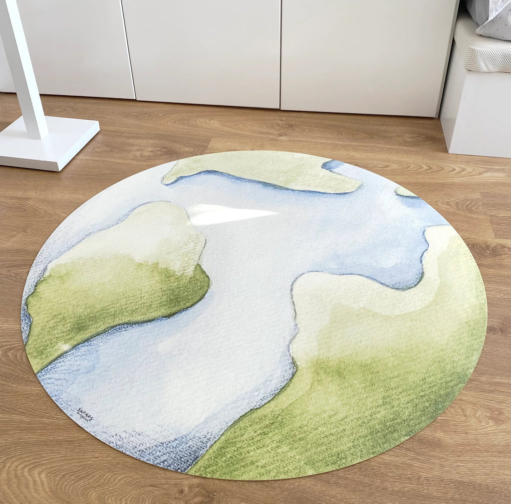 Alfombra vinílica planeta 95cm | resistente y lavable