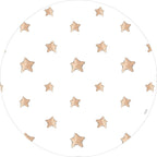 Stars vinyl rug, 95 cm diameter, non-slip
