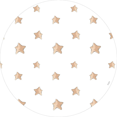 Tapete em vinil com estrelas, com 95 cm de diâmetro, antiderrapante.