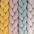 Cotton crib bumper braid, 210 cm, mint color