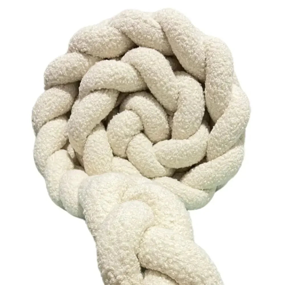 White bouclé crib and bed protection braid 200cm