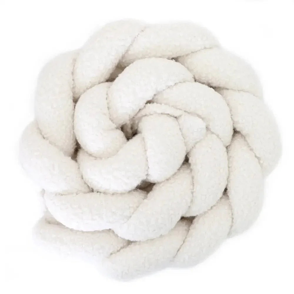 Trenza protectora de cuna y cama bouclé blanco 200cm