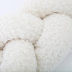 Trenza protectora de cuna y cama bouclé blanco 200cm