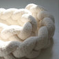 Trenza protectora de cuna y cama bouclé blanco 200cm