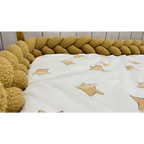 Trenza protector de cuna boucle 200cm toffee ideal para bebés