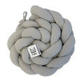 Trenza protector de cuna de algodón 210cm | gris y segura
