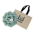 210cm Cotton Braided Crib Bumper for Babies | Mint