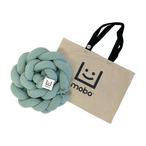 210cm Cotton Braided Crib Bumper for Babies | Mint
