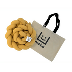 Trenza protector de cuna en algodón 210cm | mostaza