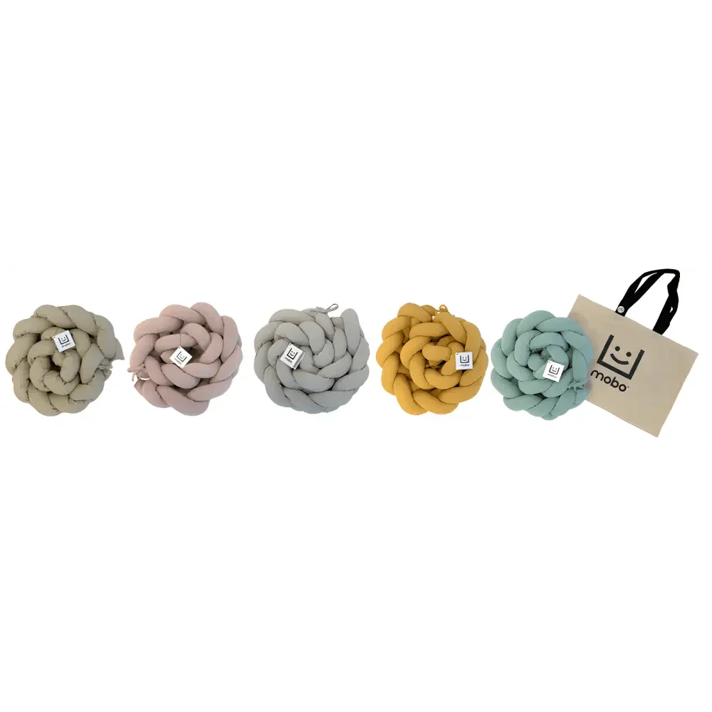 Trenza protector de cuna muselina | verde musgo 180cm