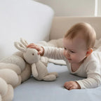 White bouclé crib and bed protection braid 200cm