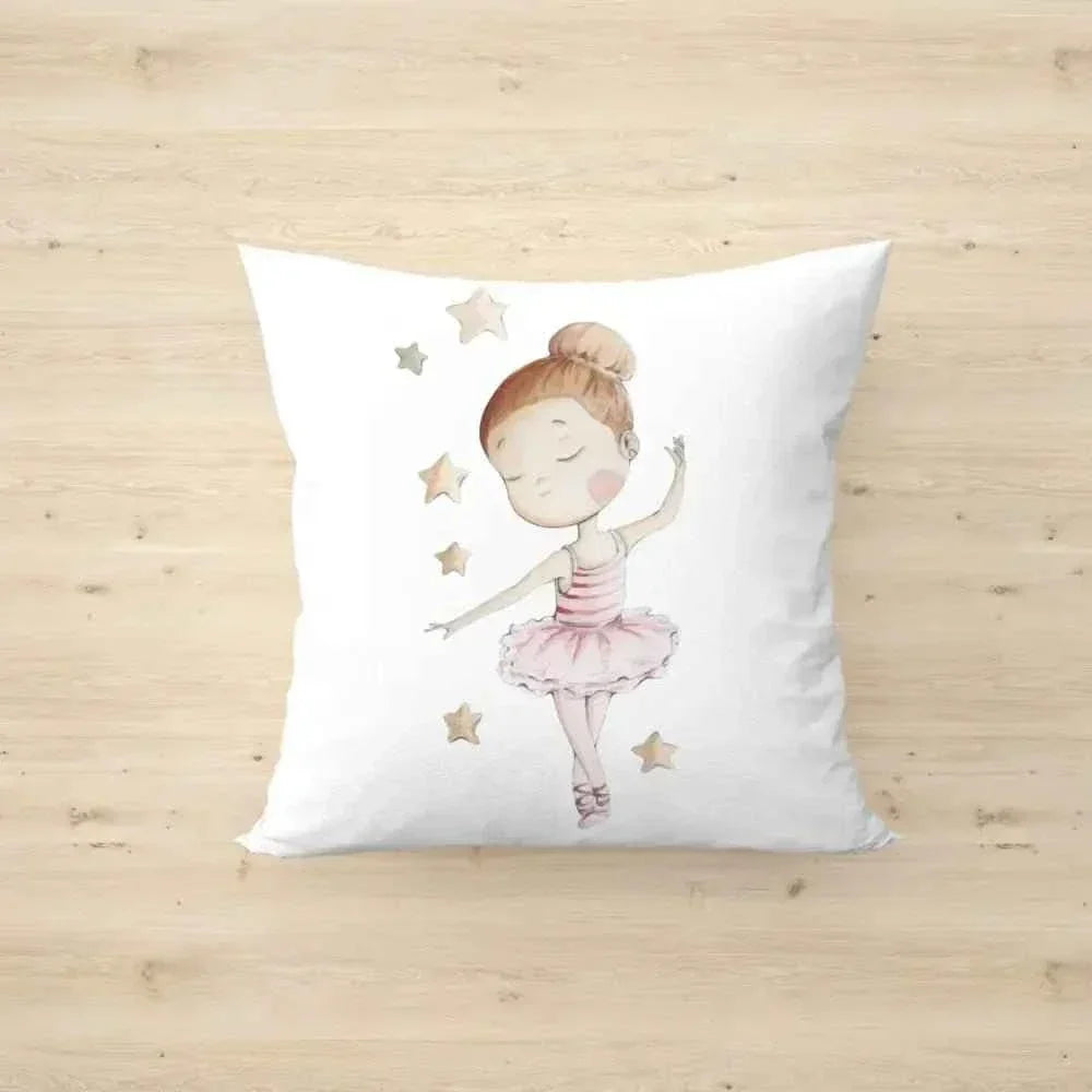 Decorative cushion 40x40 cm multicolored ballerina | for children