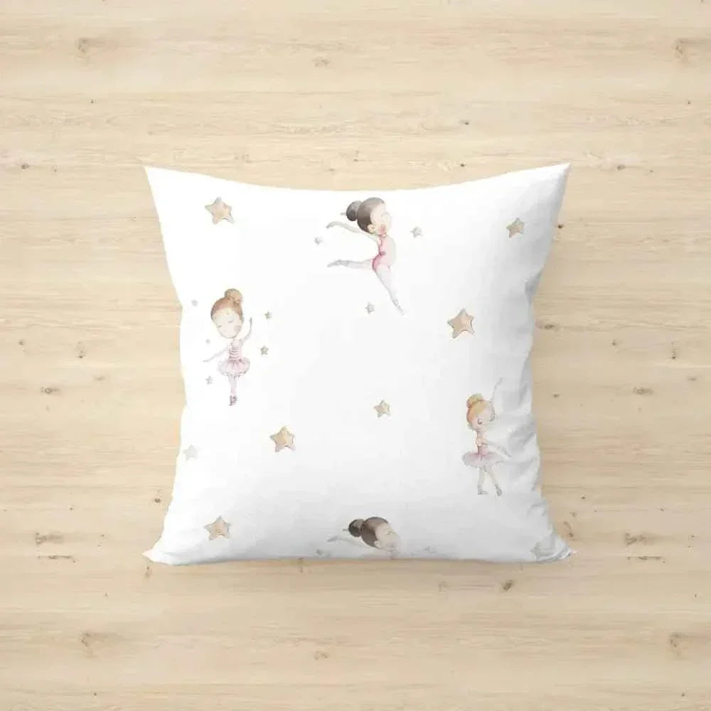 Cojín decorativo 40x40 cm bailarinas multicolor | para niños