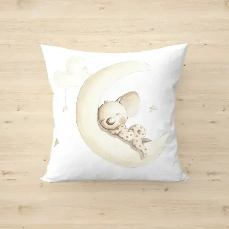 cojín multicolor 40x40 cm sueños en la luna | para niños