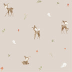 Deer Wallpaper with Vibrant Flowers | For Kids