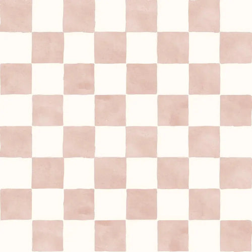 Watercolor Checkers Kids Wallpaper | Rosé for Kids