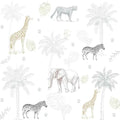 Papel pintado de jungla infantil para habitaciones | con animales
