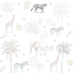 Pink jungle wallpaper for children's rooms