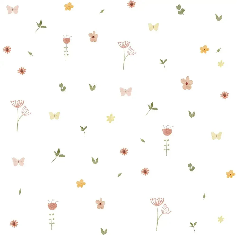Papel pintado floral primavera para niños | diseño mágico
