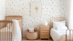 Papel pintado floral primavera para niños | diseño mágico