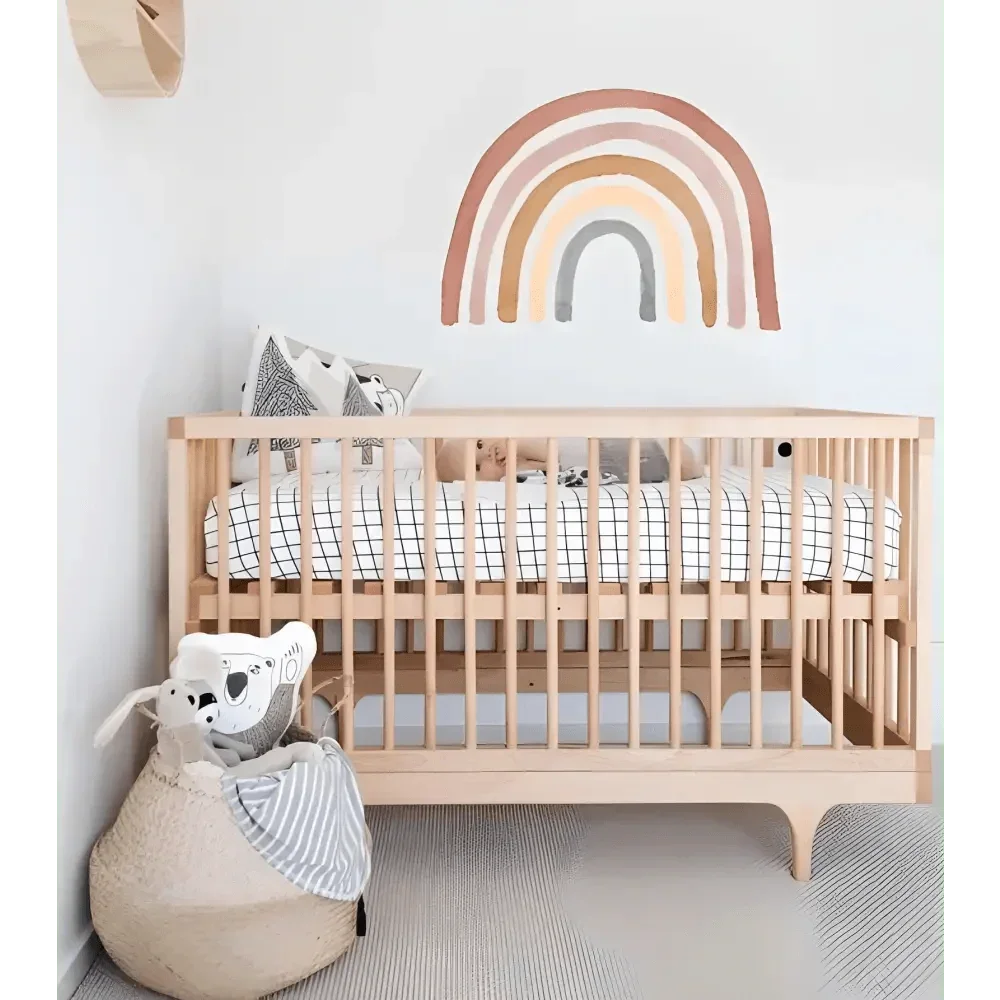 Vinil decorativo infantil | Com arco-íris e cegonhas