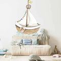 Vinilo decorativo infantil con diseño de barco para paredes