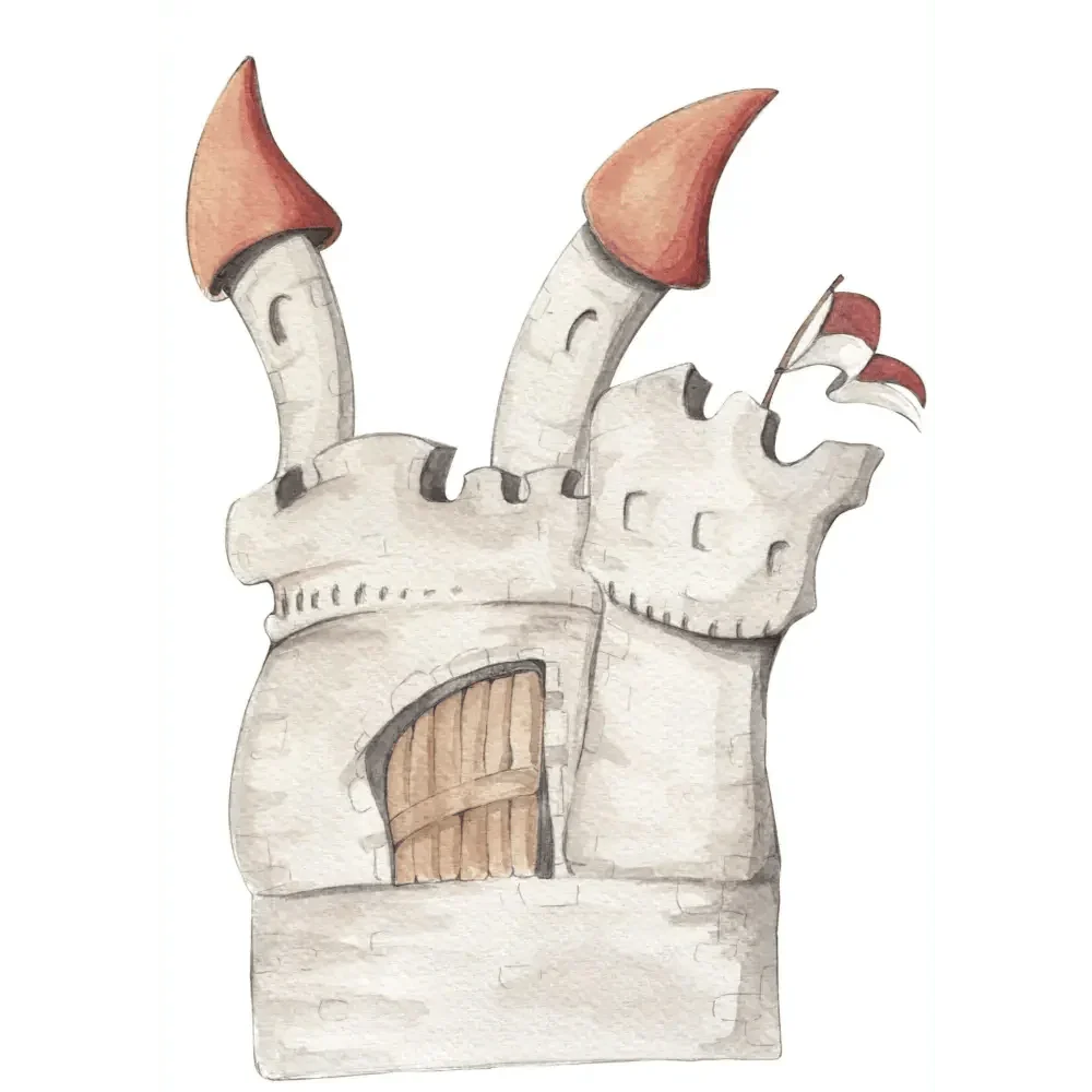Vinilo cabecero castle | Pintados a mano para niños