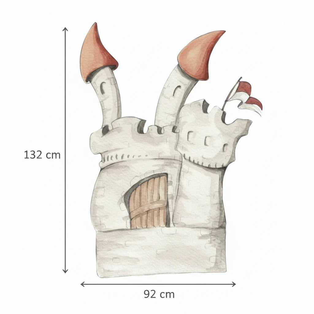 Castle headboard vinyl | Hand-painted for children