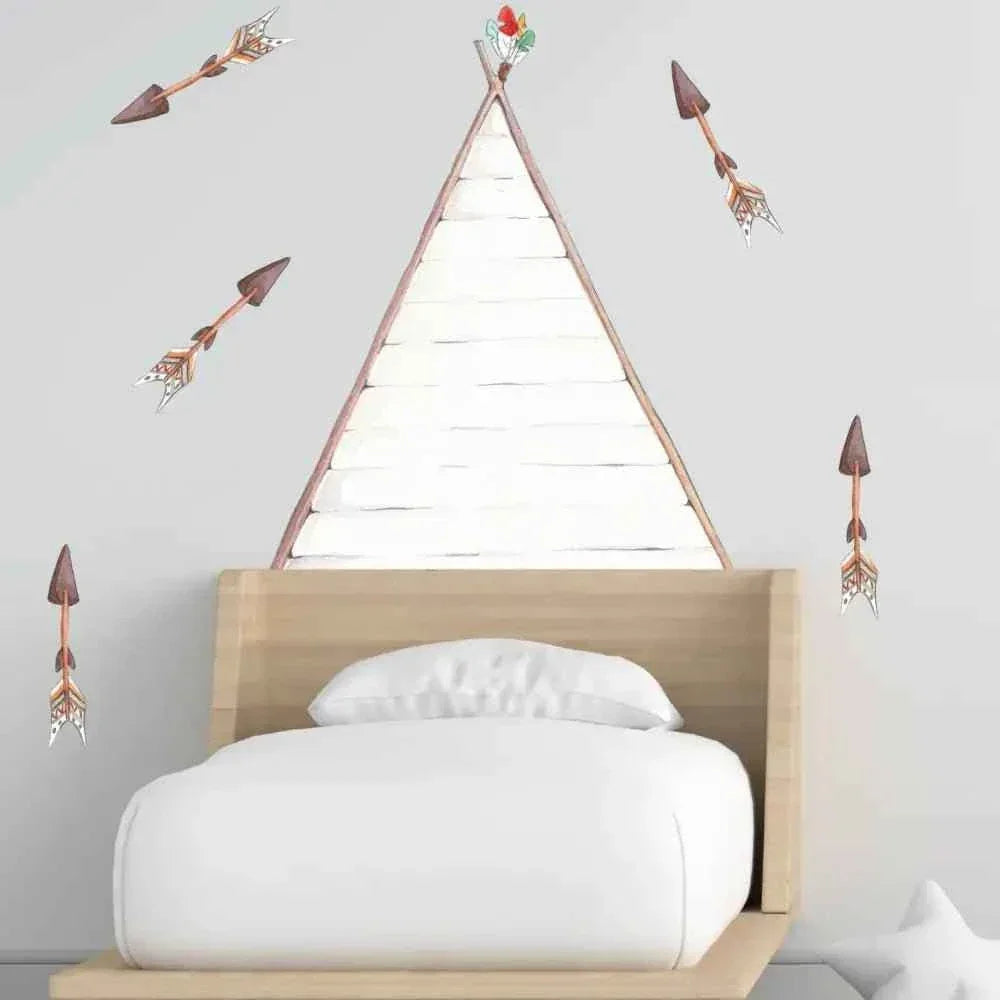Vinilo cabecero tipi infantil | Dibujos a mano