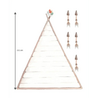 Autocolante em vinil para cabeceira de cama infantil em formato tipi | Desenhado à mão