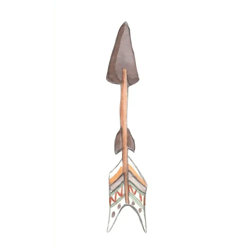 Autocolante em vinil para cabeceira de cama infantil em formato tipi | Desenhado à mão