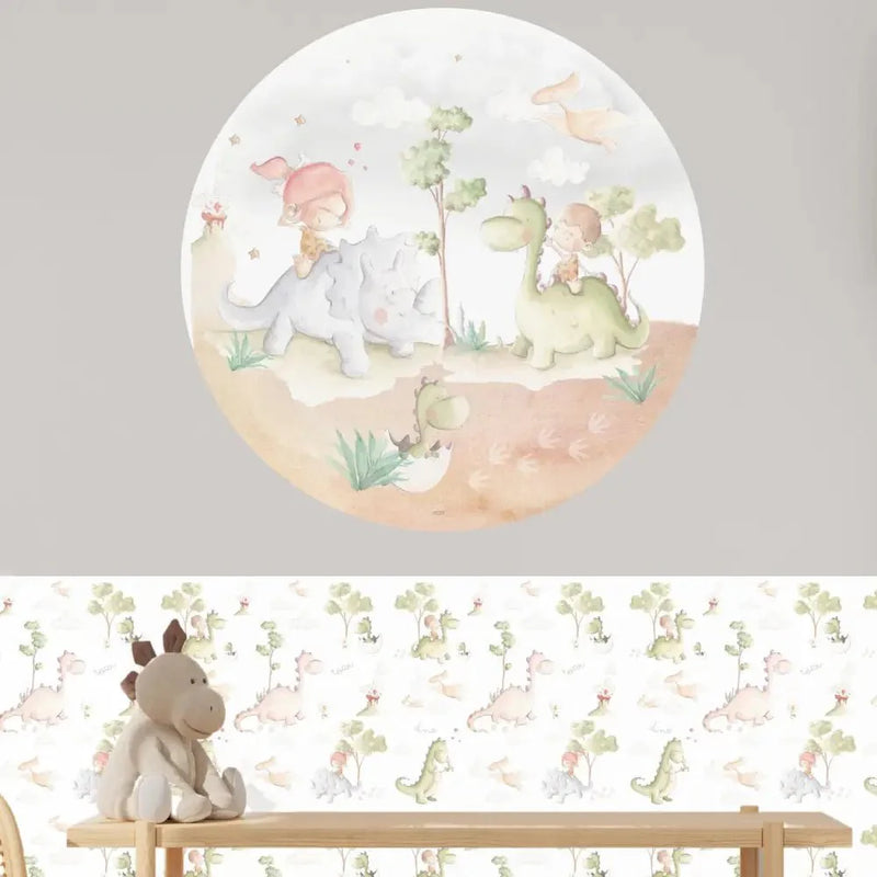 Vinilo Circle Ø95cm "DINOSAURIOS"ViniloArts & Entertainment > Hobbies & Creative Arts > Arts & Crafts > Art & Crafting Materials > Embellishments & Trims > Decorative Stickers