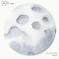 Moon 95cm round children's vinyl | watercolor painting for kids