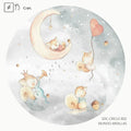 Vinilo redondo infantil Mundo Ardillas ilustración | Ø95cm