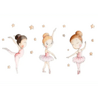 Vinilo decorativo infantil de tela BAILAMOS | bailarinas