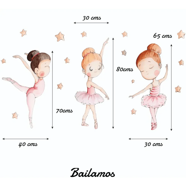 Vinilo de Tela Infantil. BAILARINAS Colección BAILAMOSViniloArts & Entertainment > Hobbies & Creative Arts > Arts & Crafts > Art & Crafting Materials > Embellishments & Trims > Decorative Stickers