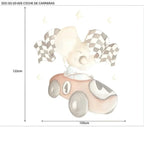 Vinilo de tela infantil coche de carreras | Decorativo