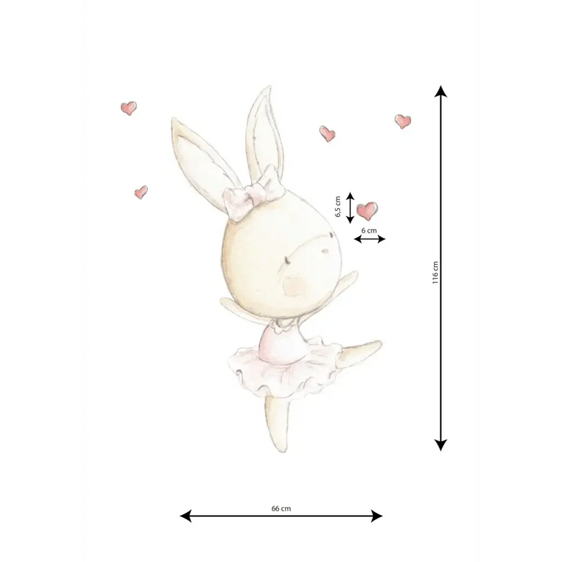 Vinilo de Tela Infantil Conejita Bailarina DANCE RABBIT 01ViniloArts & Entertainment > Hobbies & Creative Arts > Arts & Crafts > Art & Crafting Materials > Embellishments & Trims > Decorative Stickers