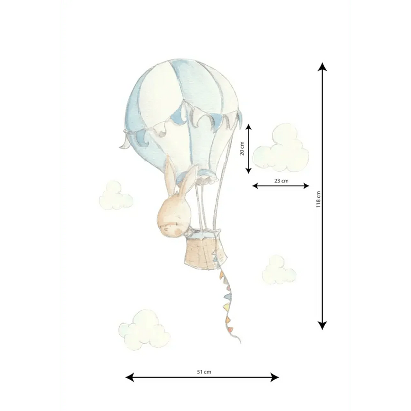 Vinilo de Tela Infantil - Conejo en Globo RABBIT IN BALLOONViniloArts & Entertainment > Hobbies & Creative Arts > Arts & Crafts > Art & Crafting Materials > Embellishments & Trims > Decorative Stickers