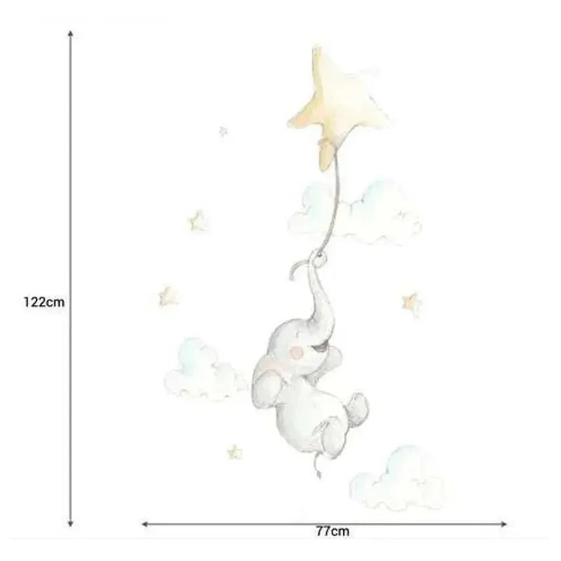Children's fabric decorative vinyl | happy elephant