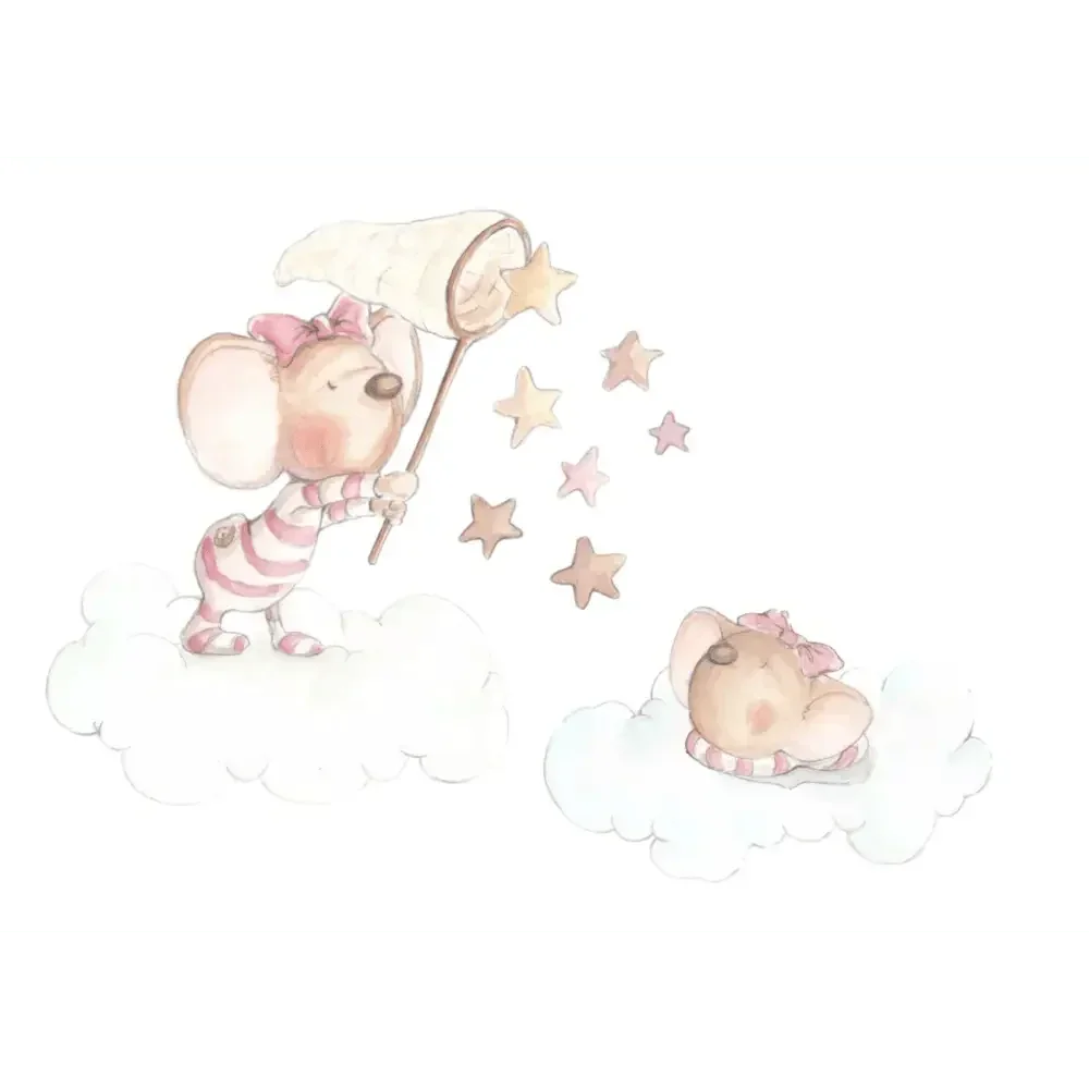 Vinilo decorativo infantil atrapando una estrella | niño