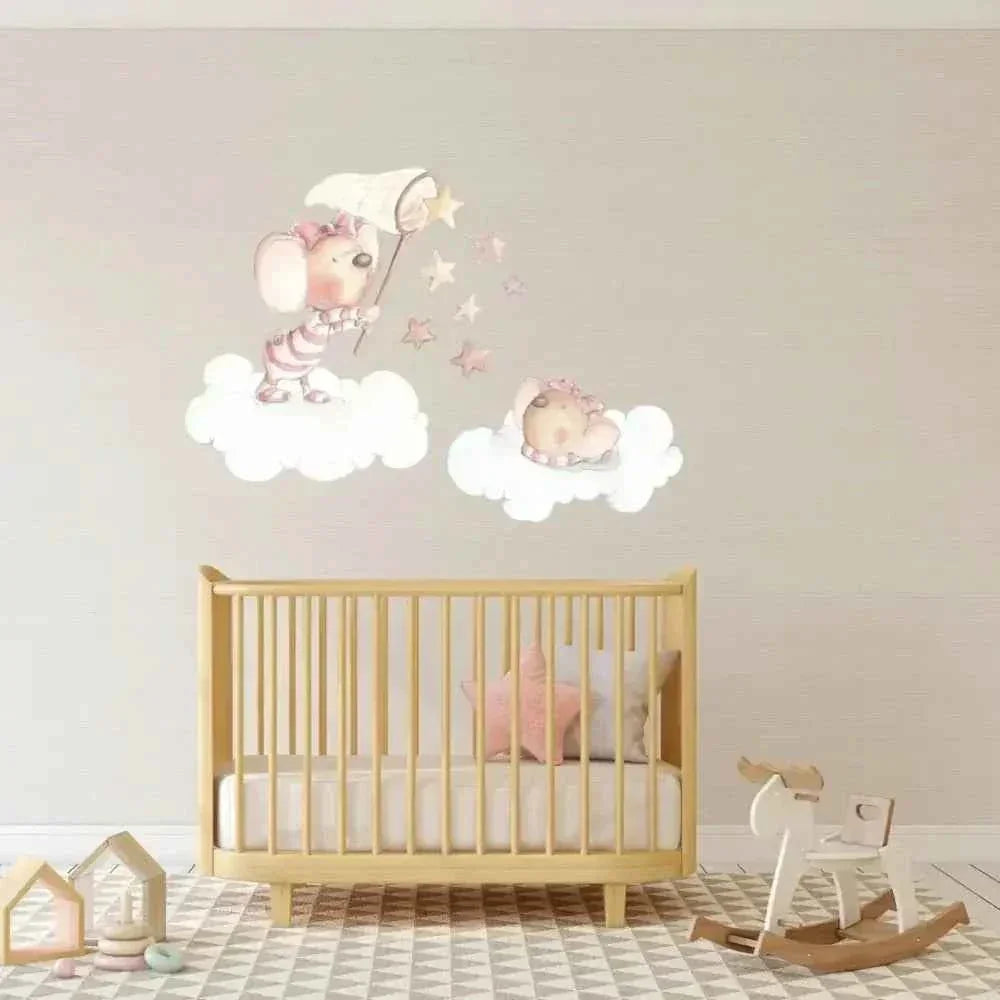 Vinilo decorativo infantil atrapando una estrella | niño