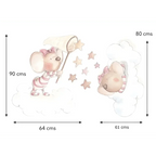 Vinilo decorativo infantil atrapando una estrella | niño