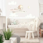 Vinilo decorativo infantil con diseño de avión de papel