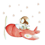 Vinilo Decorativo Infantil Avión Rápido Pintado A Mano | Ideal Para Niños