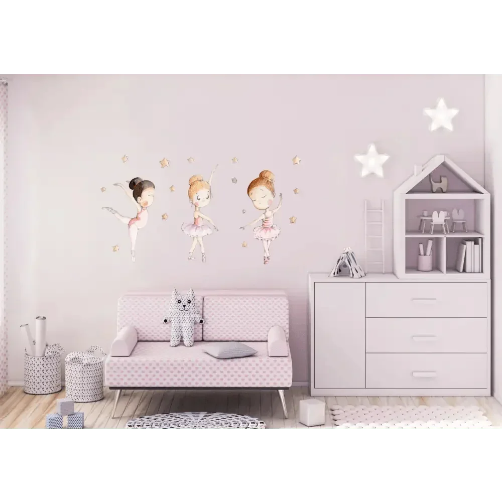 Vinilo decorativo infantil BAILAMOS | Pintado a mano para niños