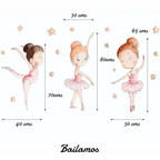 Vinilo decorativo infantil BAILAMOS | Pintado a mano para niños
