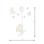 Autocolante decorativo infantil em vinil com o desenho de um menino com balão | Pintado à mão