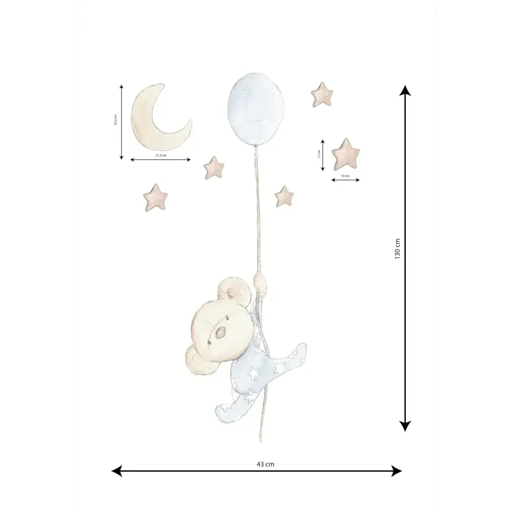 Balloon Boy Children's Wall Decal | Hand-Painted